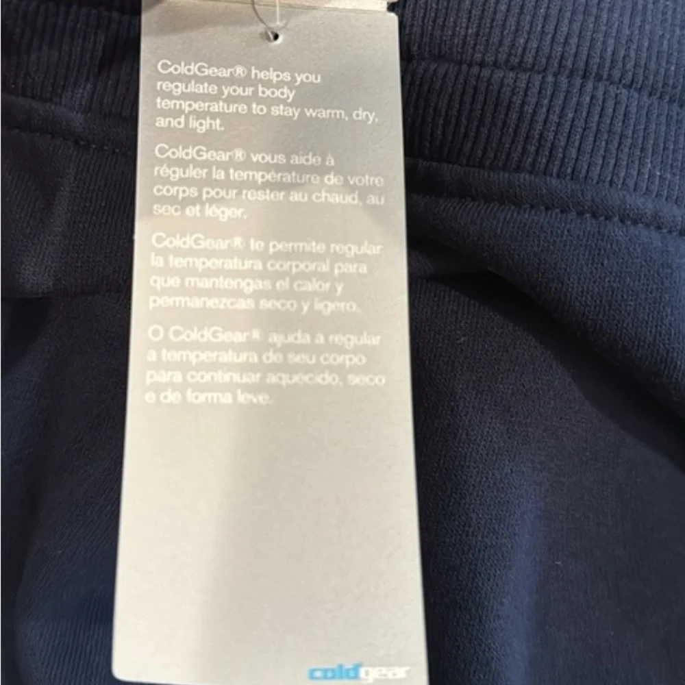 NWT🤩UNDER ARMOUR COLD GEAR NAVY PANTS WITH DRAWSTRING - Picture 5 of 6